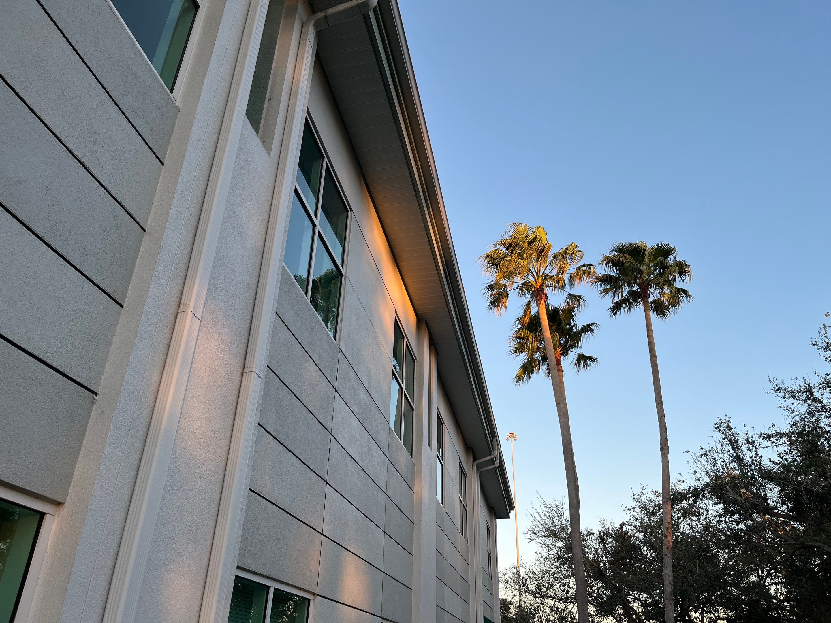 6-Inch White Seamless Gutters in Sarasota FL by Gutter Professors