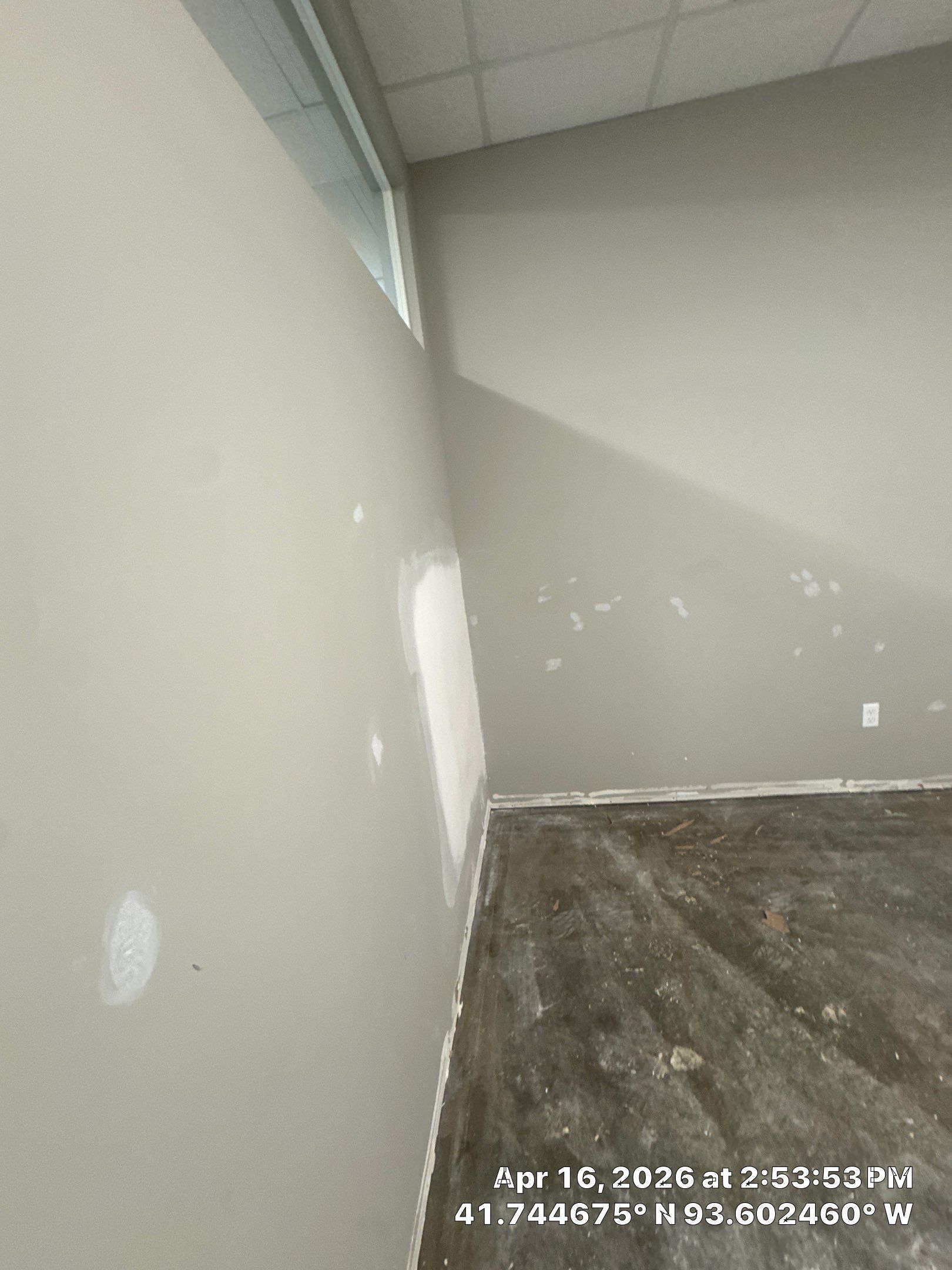 Commercial Interior Touchup after drywall work completed by Midwest Paint LLC