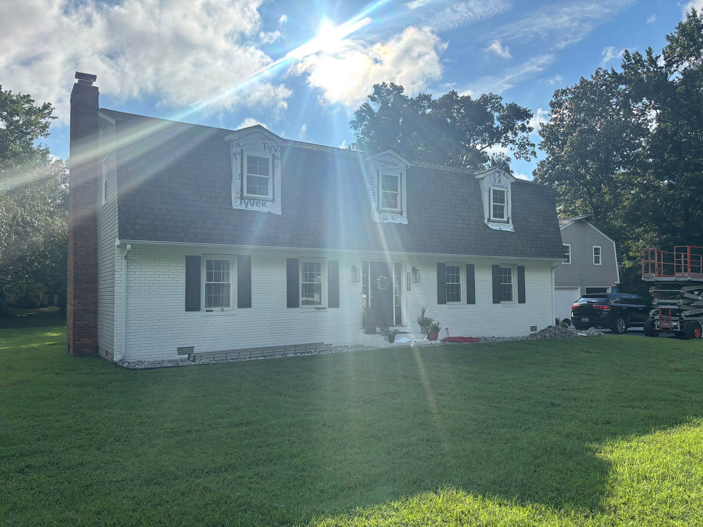 Architectural Shingle Roof Replacement on Gambrel Home in Preston by First Chesapeake Roofing