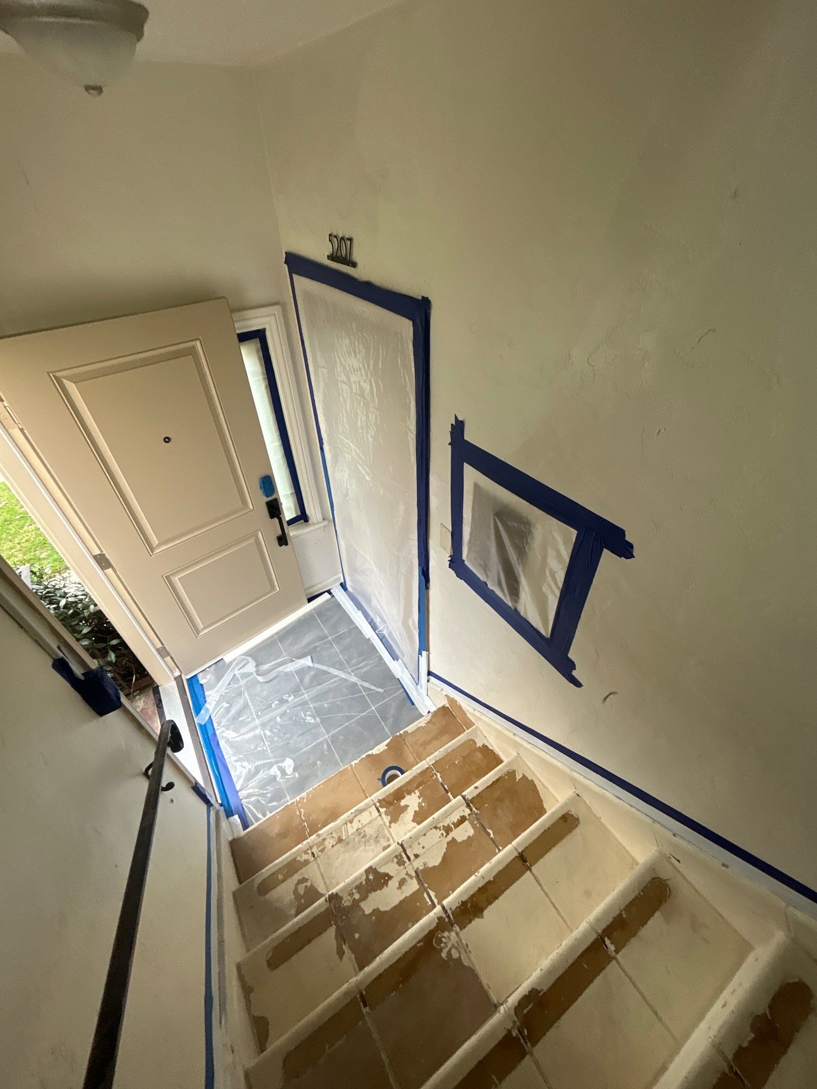 Sandblasting Paint Off Interior Staircase In Los Angeles, CA by La Power Washing Inc
