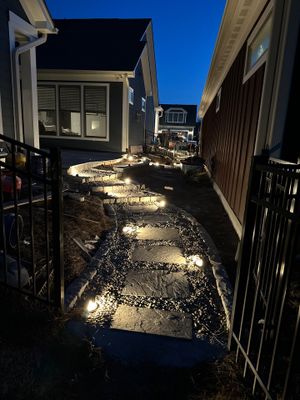 Hardscape lighting in Chapel Hill