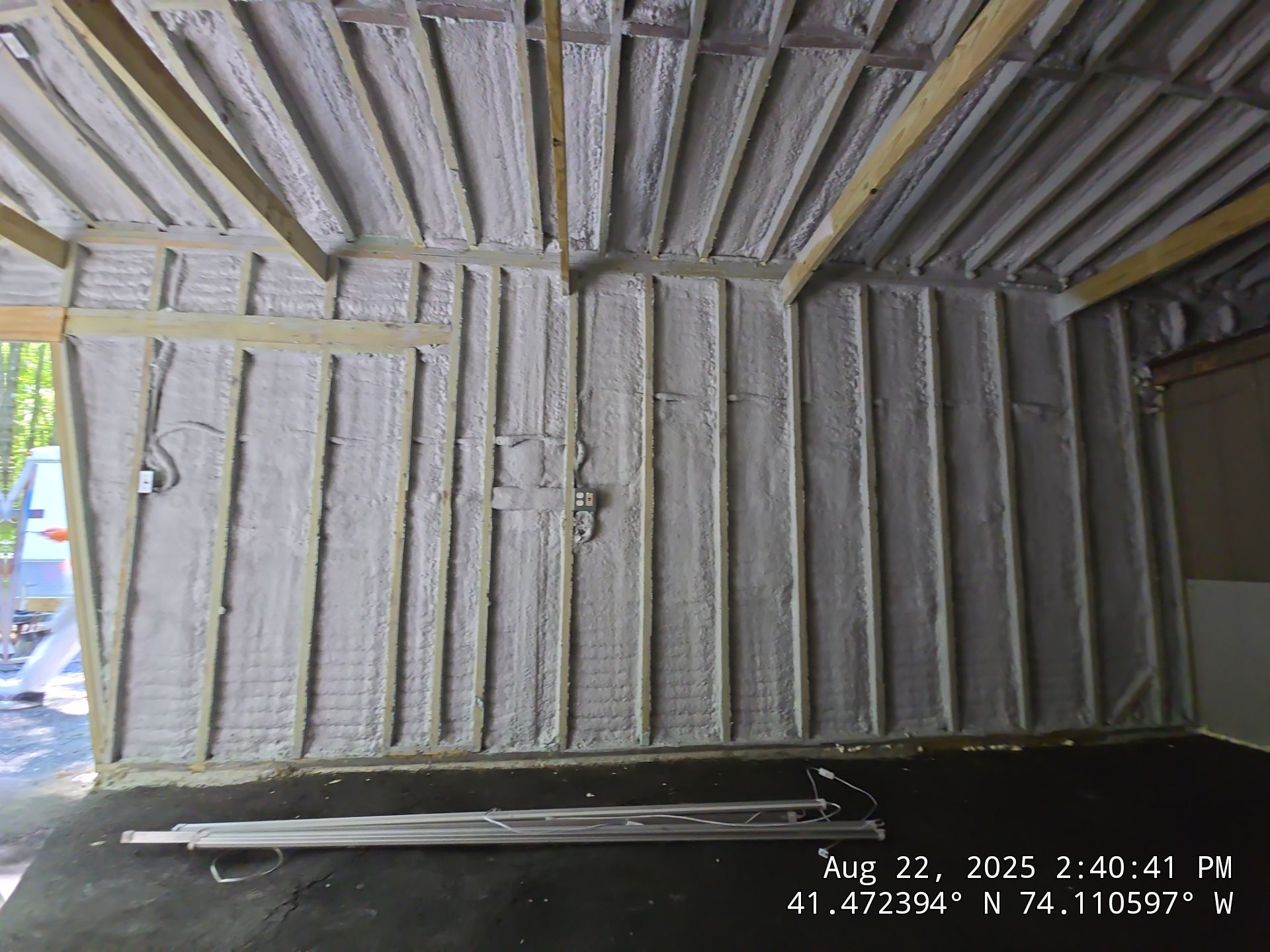 Exterior Walls using Closed Cell Spray Foam by NYS Foam & Energy