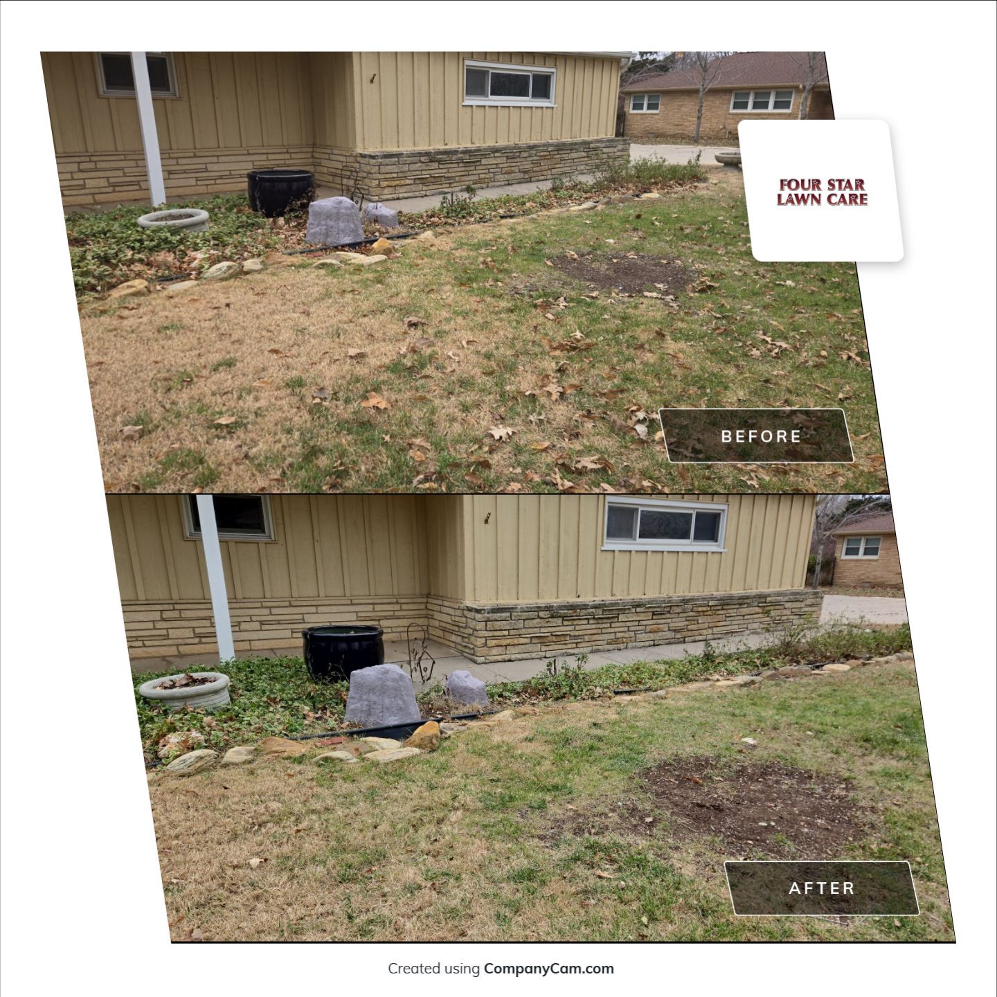 Project in Wichita by Four Star Lawn Care