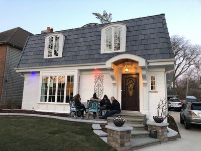 Elmhurst Home Exterior Renovation with Hardie Siding and New Portico