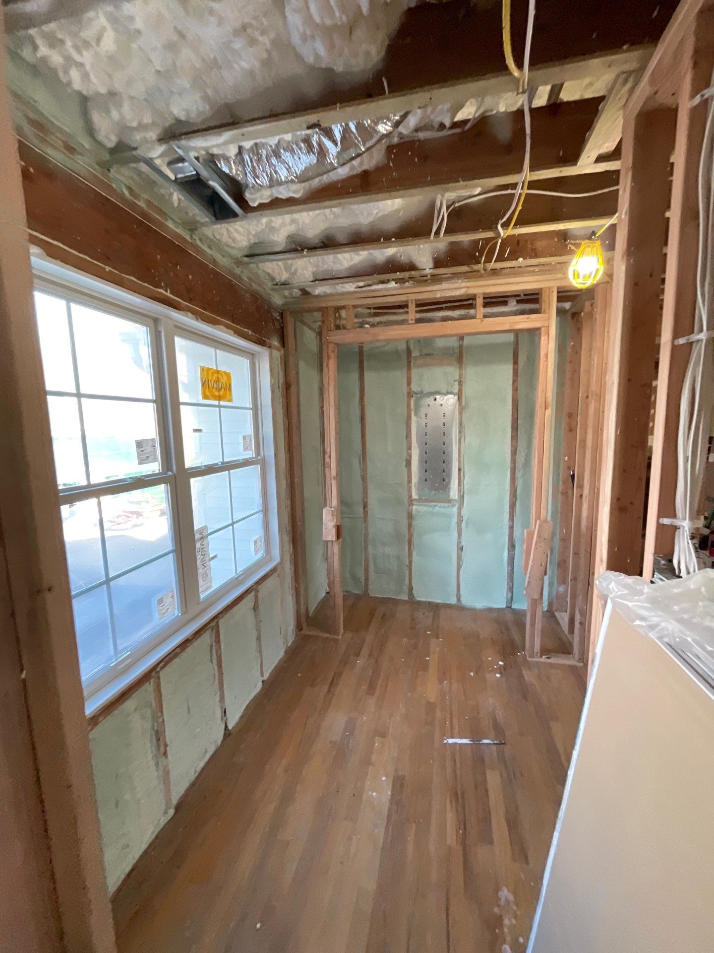 Basement Exterior Walls using Closed Cell Spray Foam by NYS Foam & Energy