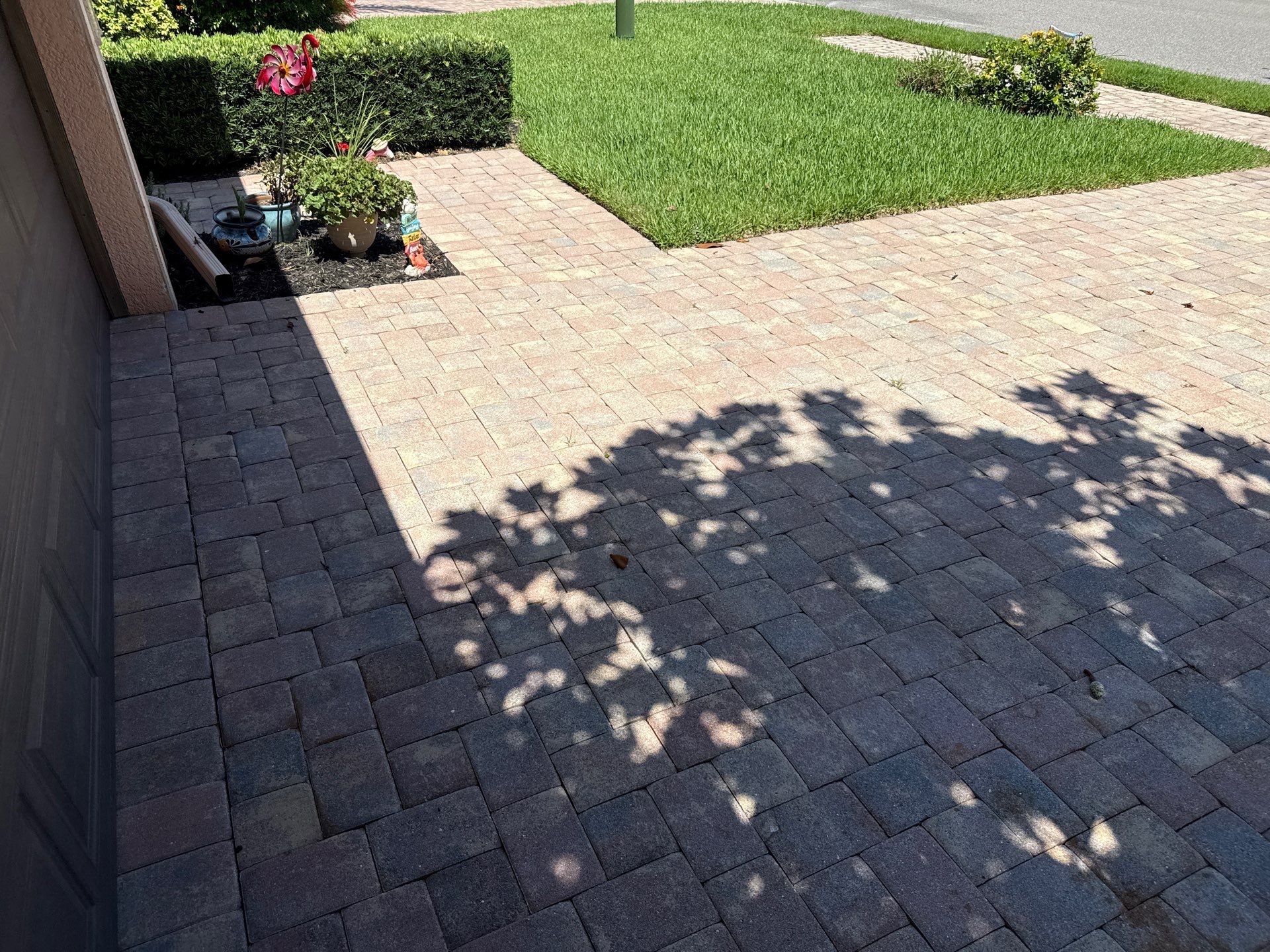 Paver Driveway, Sidewalk & Curbing Cleaning — Bougainvillea Place, Ellenton, FL by Sunshine AquaWash