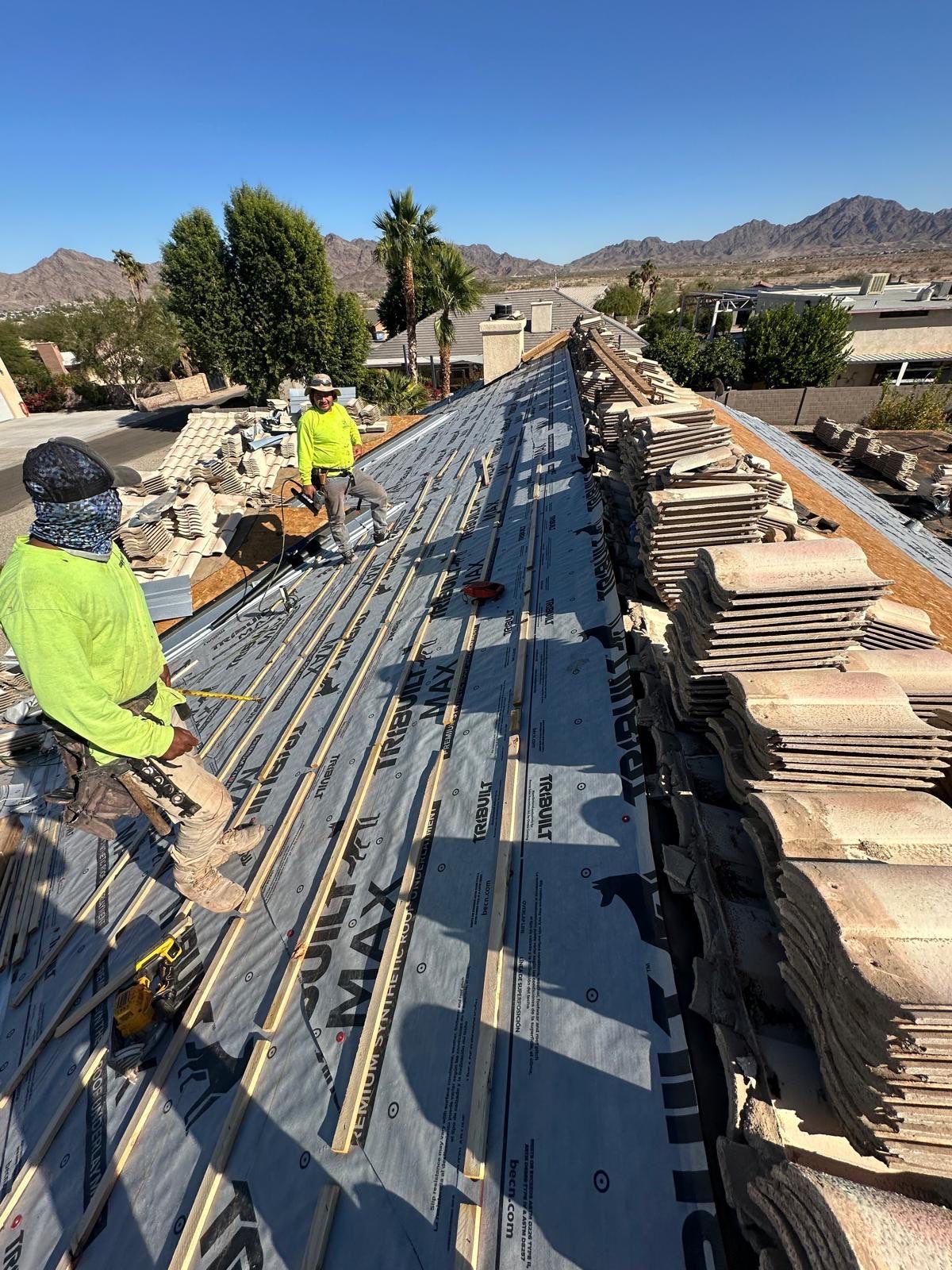 Sunset Rose Clay Tile  by Reimagine Roofing