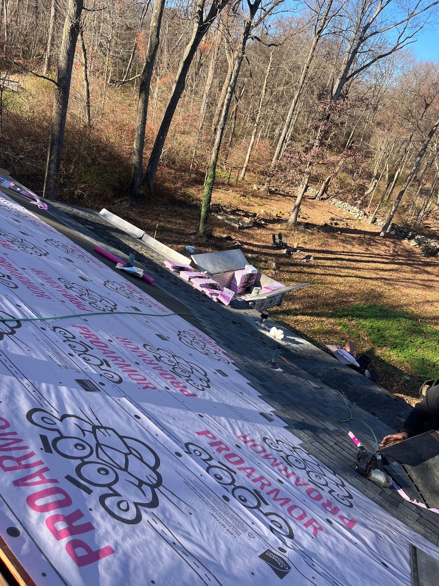 Residential Roofing Installation using Owens Corning TruDefinition Duration AR - Williamsburg Gray by A Plus Exterior