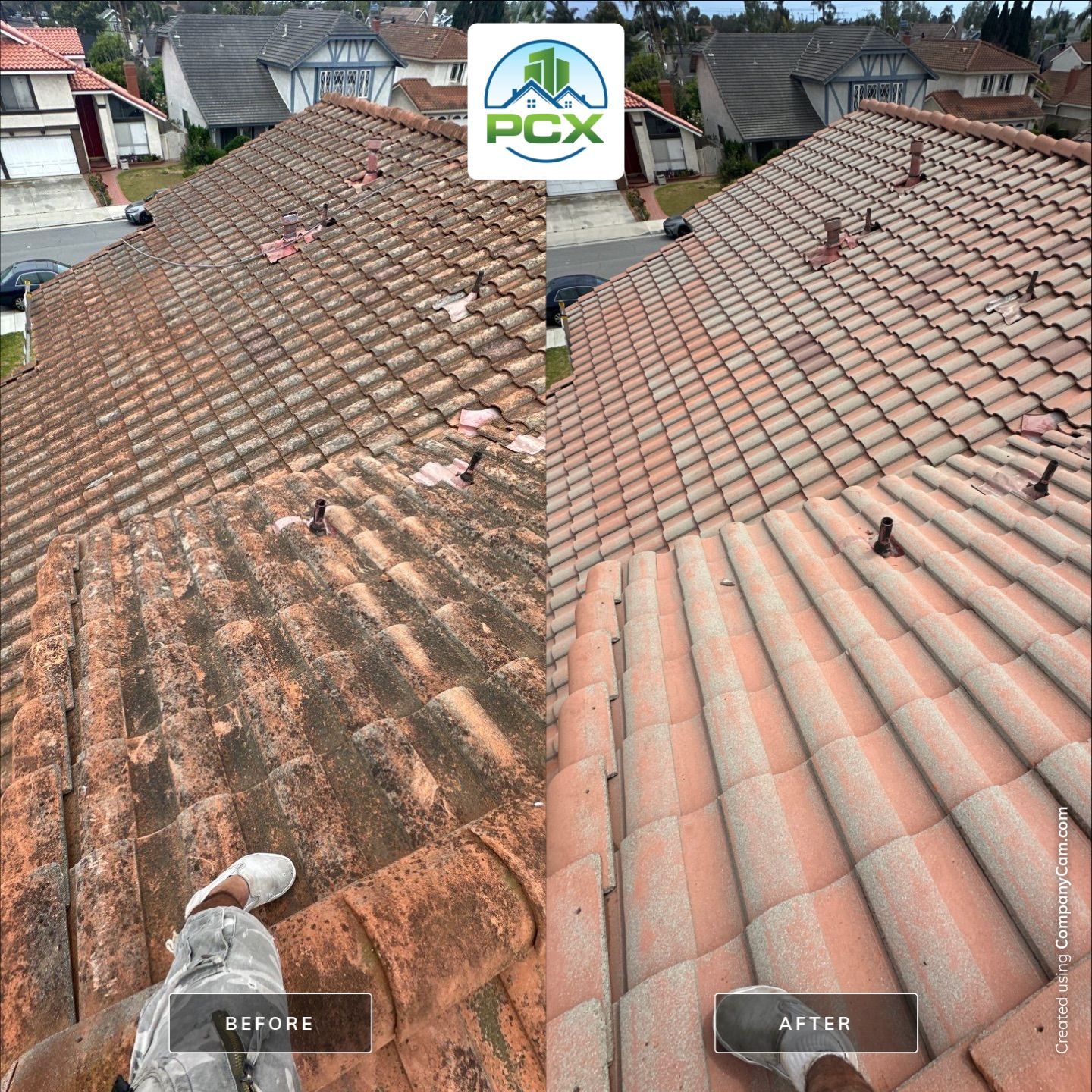 Roof washing in Huntington Beach, CA by Property Cleaning Experts, LLC