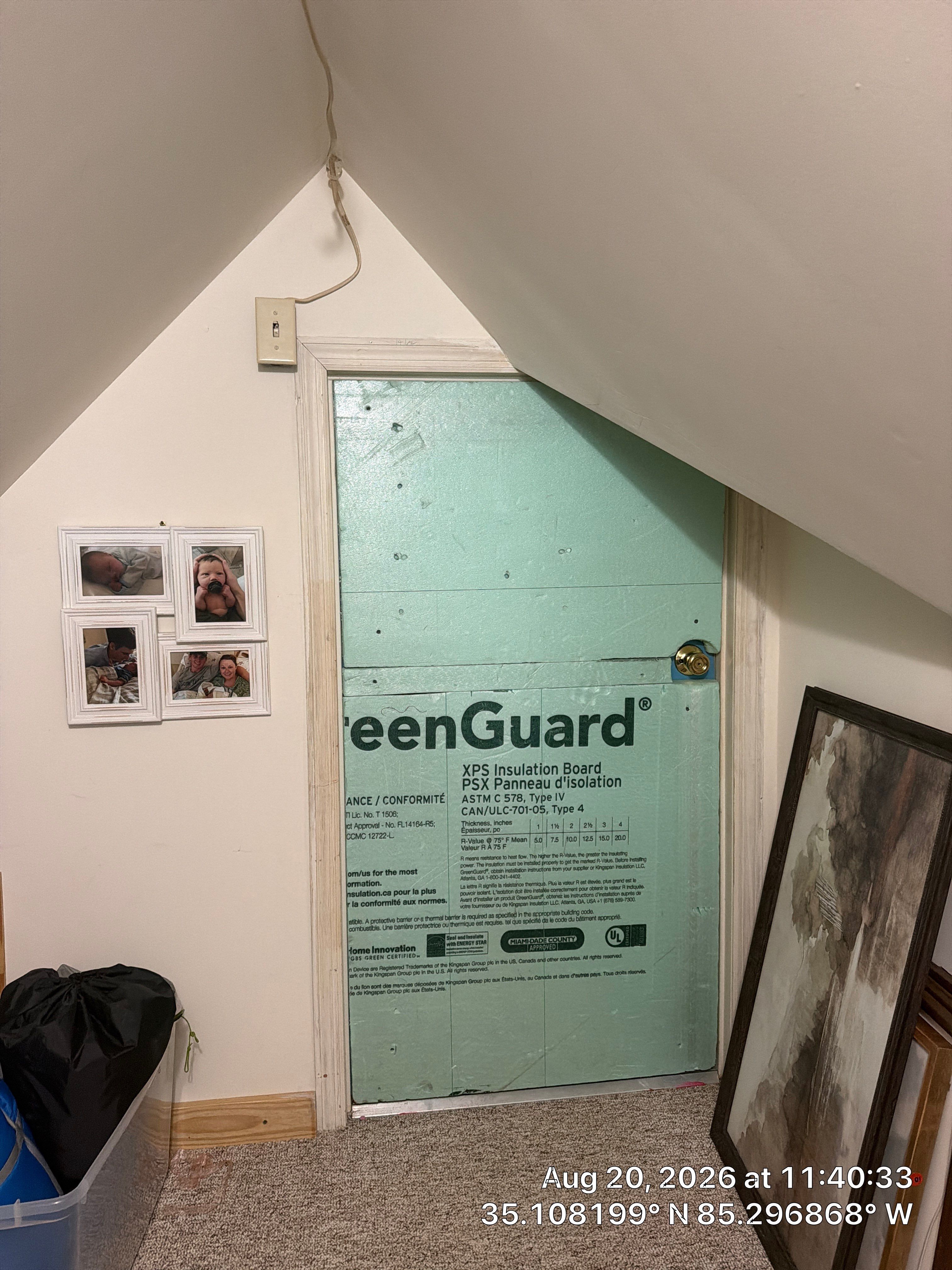 Attic Insulation Board and Window AC Unit Installation in Chattanooga by CompanyCam Sales Demo