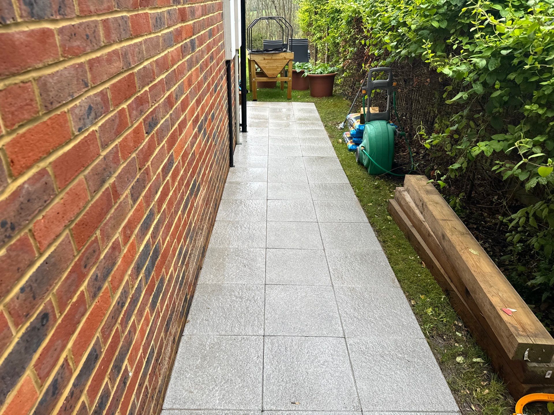 Roof Patio Driveway Clean using Honda 15lpm Low Pressure Washing Machine by Ges Exterior Cleaning ltd