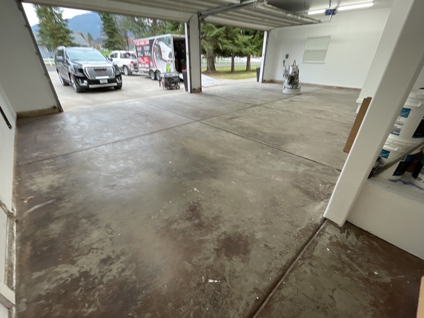 Garage Transformation using Slate Stone by Croc Coatings, LLC