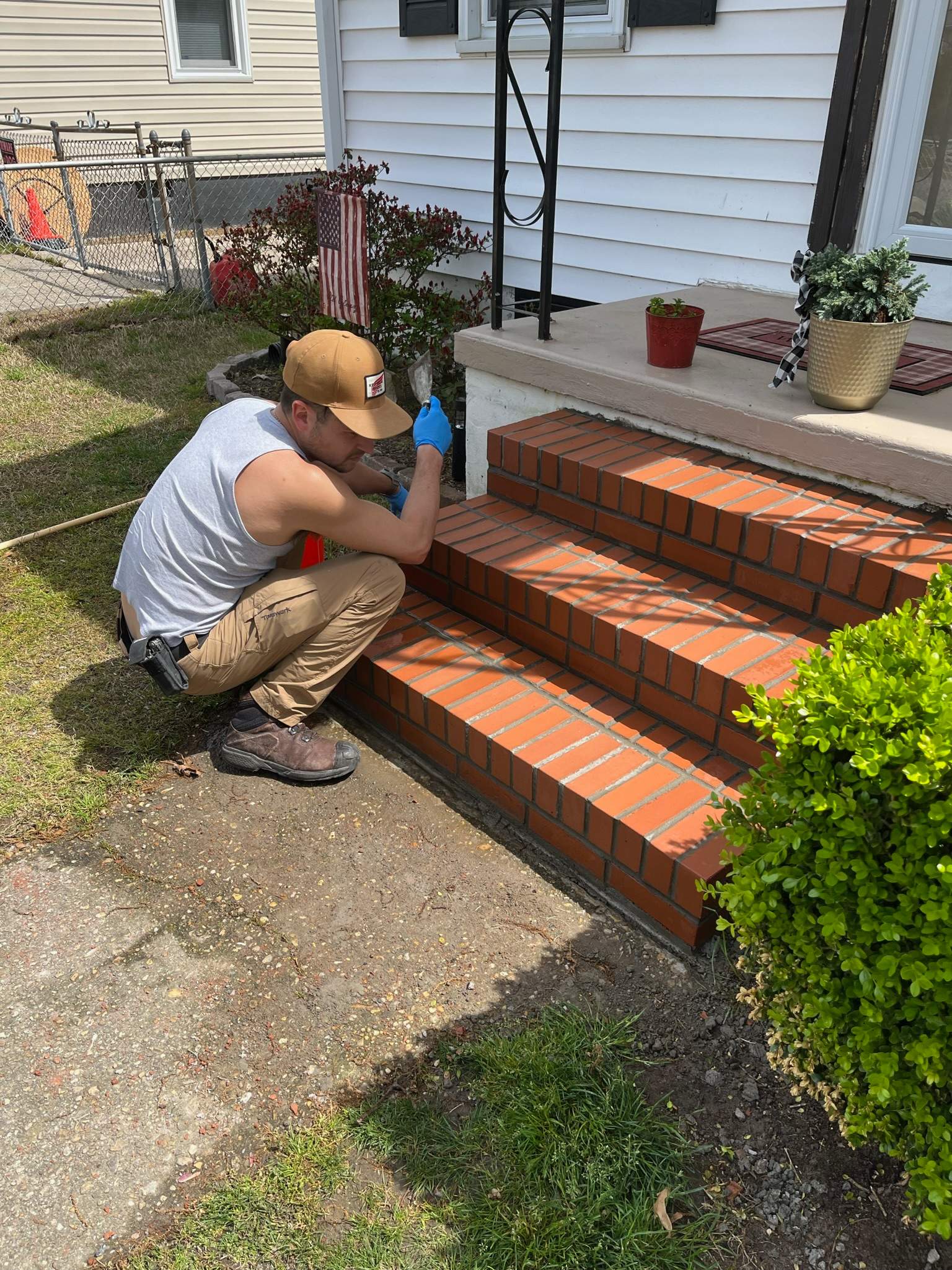 Masonry Stairs and Crown Repairs in Hampton, VA by Premier Chimney and Roofing