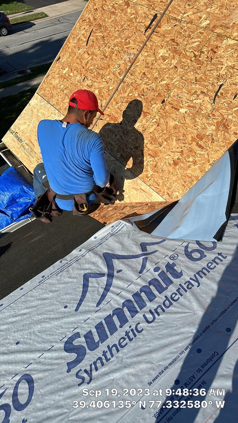 Residential Roofing Installation using Atlas Pinnacle Pristine Pewter Architectural Shingles by Frederick Roof Repair