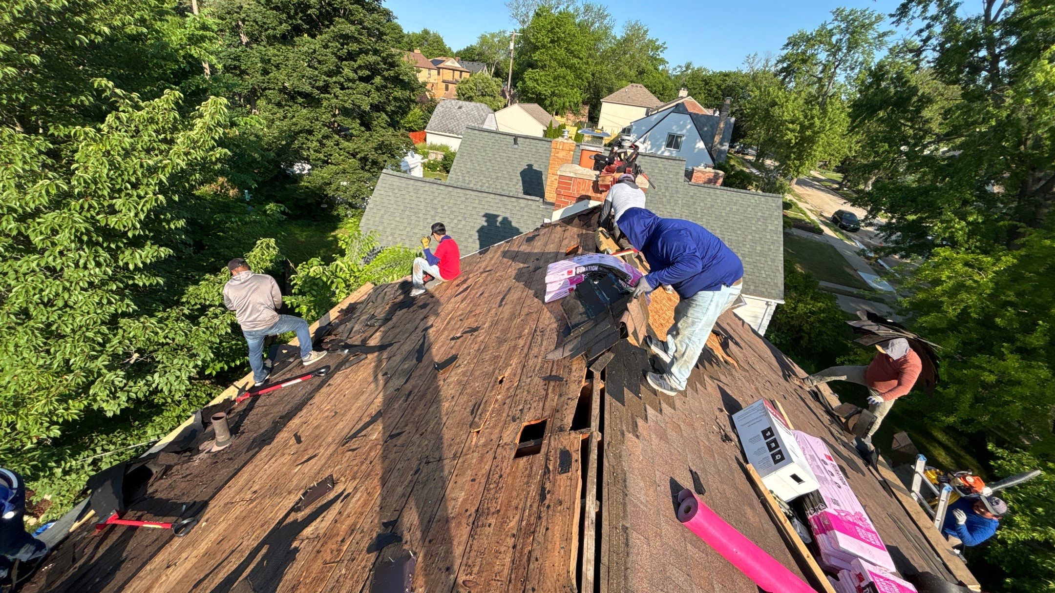 Roof Replacement using Owens Corning Desert Rose by 180 Contractors