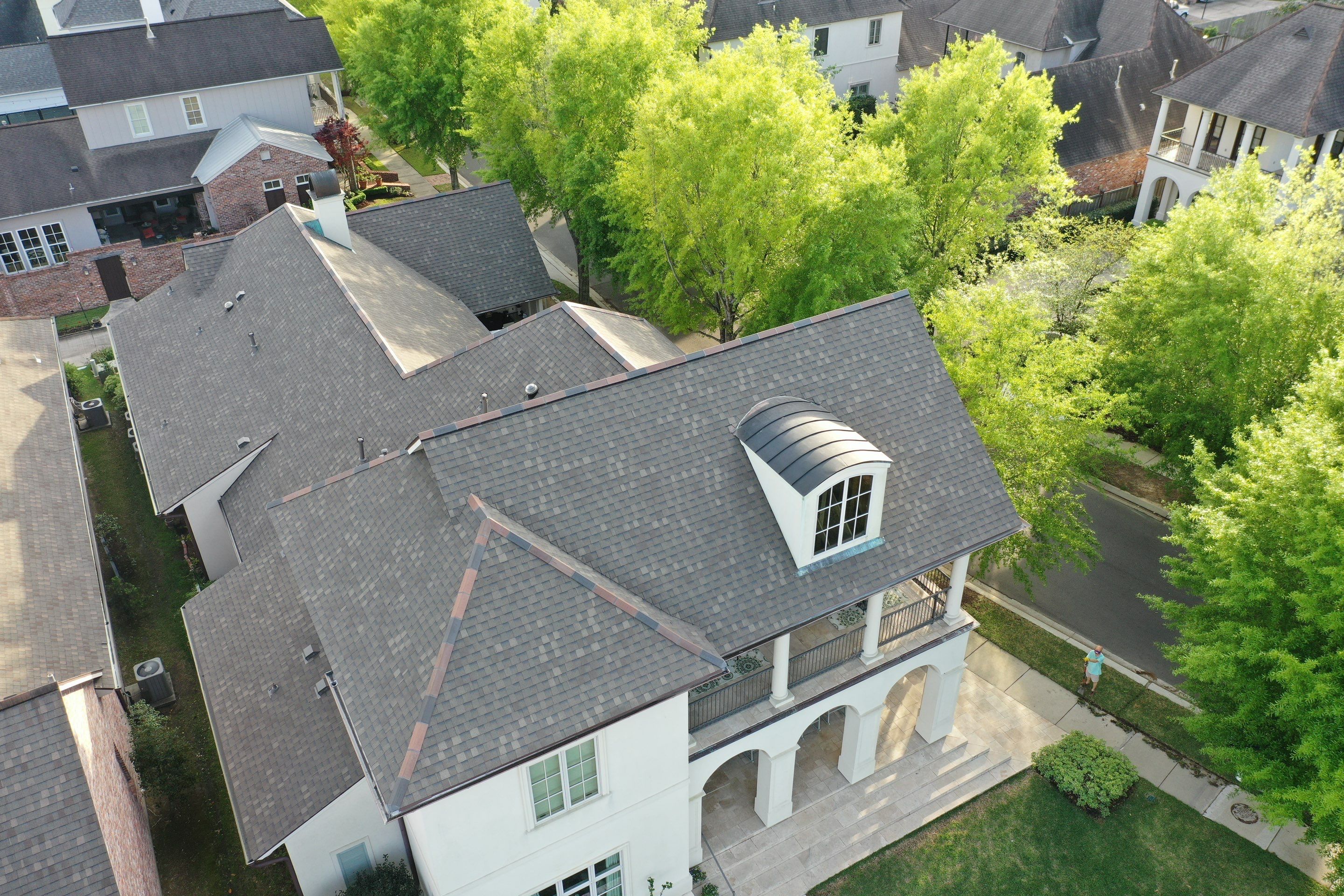 Atlas Pinnacle Pristine Weathered Wood with Hecker V Ridge Tile by Top Team Construction