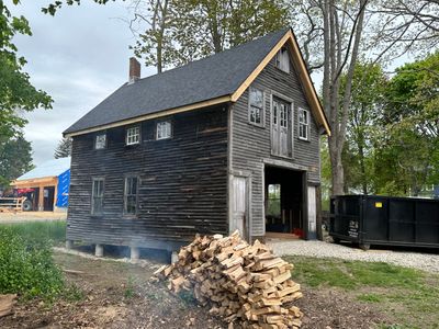 Just the beginning of a barn restoration in New Castle