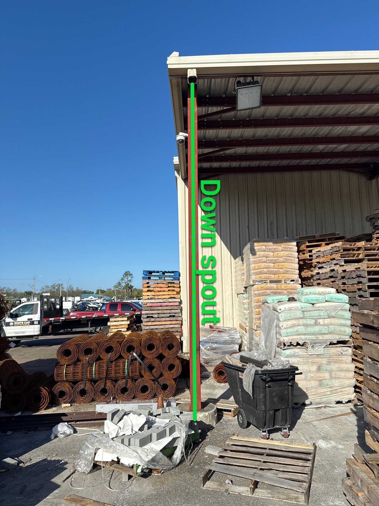 Commercial Box Gutters and White Downspouts Installation in Tampa FL by Gutter Professors