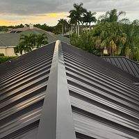 24ga 1.5" Mechanical Seam Dark Bronze  by Total Roofing System The Metal Roof Experts