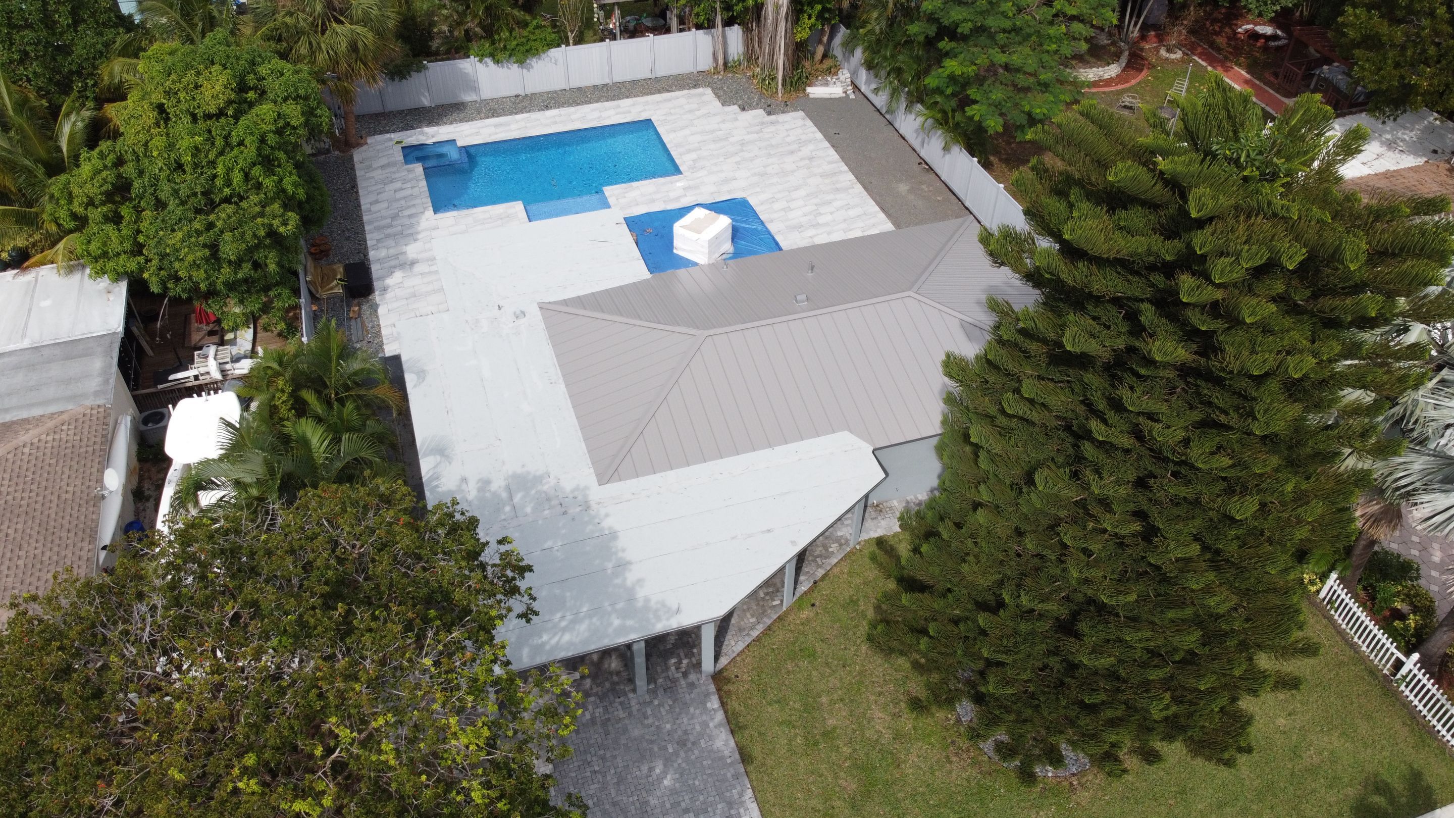 Residential Roofing Installation using 1" Nail strip metal roof by BLUES BROTHERS ROOFING