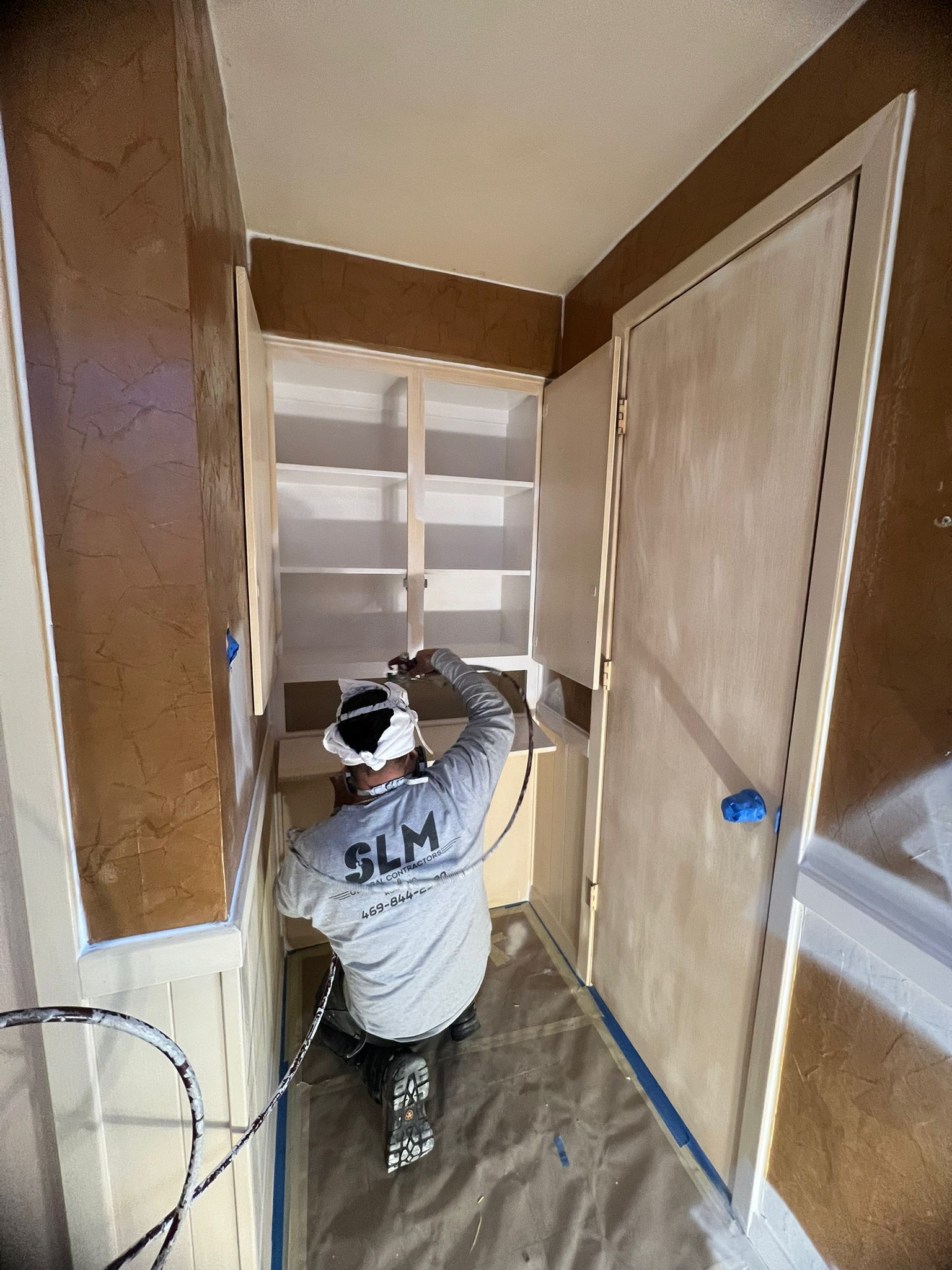 Reconstruction of bathroom after mold remediation by SLM General Contractors & Roofing