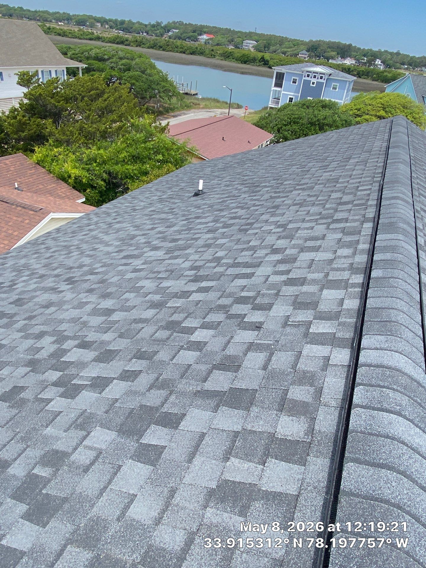 Certainteed Landmark Pro Moire Black Shingle Roof Replacement by Wilmington Roofing Company by RGR Construction and Roofing, LLC