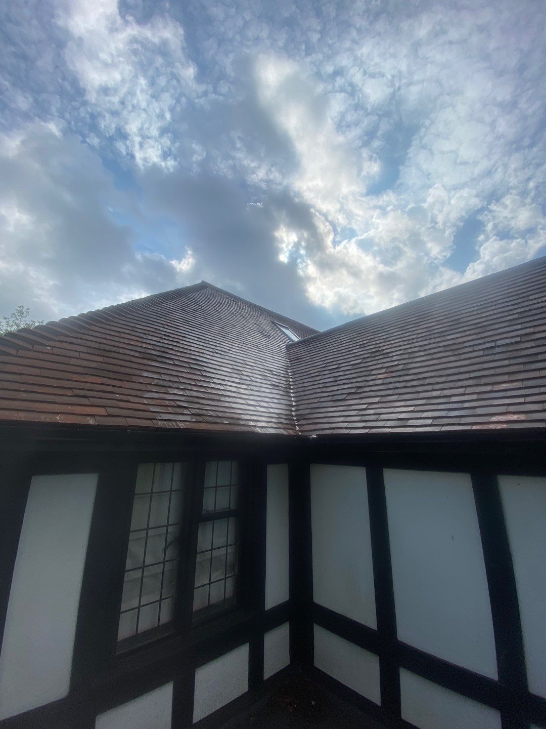 Roof Cleanin and tile repacement using Honda 15lpm Low Pressure Washing Machine by Ges Exterior Cleaning ltd