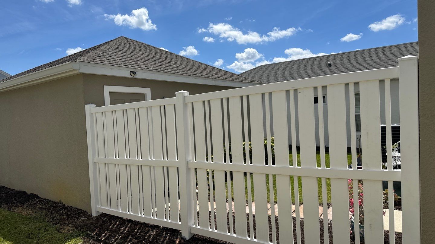 Vinyl Semi Privacy Installation using Vinyl Semi Privacy by Asap fence and gates, LLC