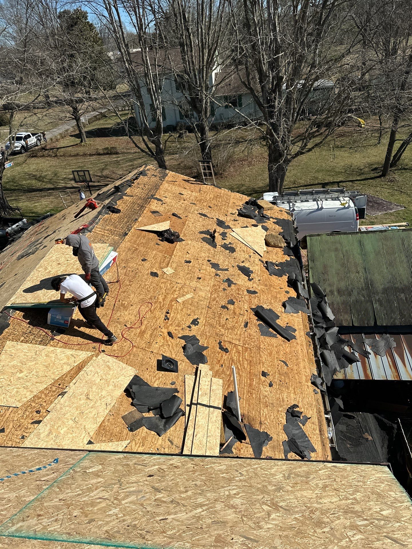 Residential Roofing Installation using GAF Timberline HDZ Harvest Blend in Nantucket Morning by Undersun Roofing 