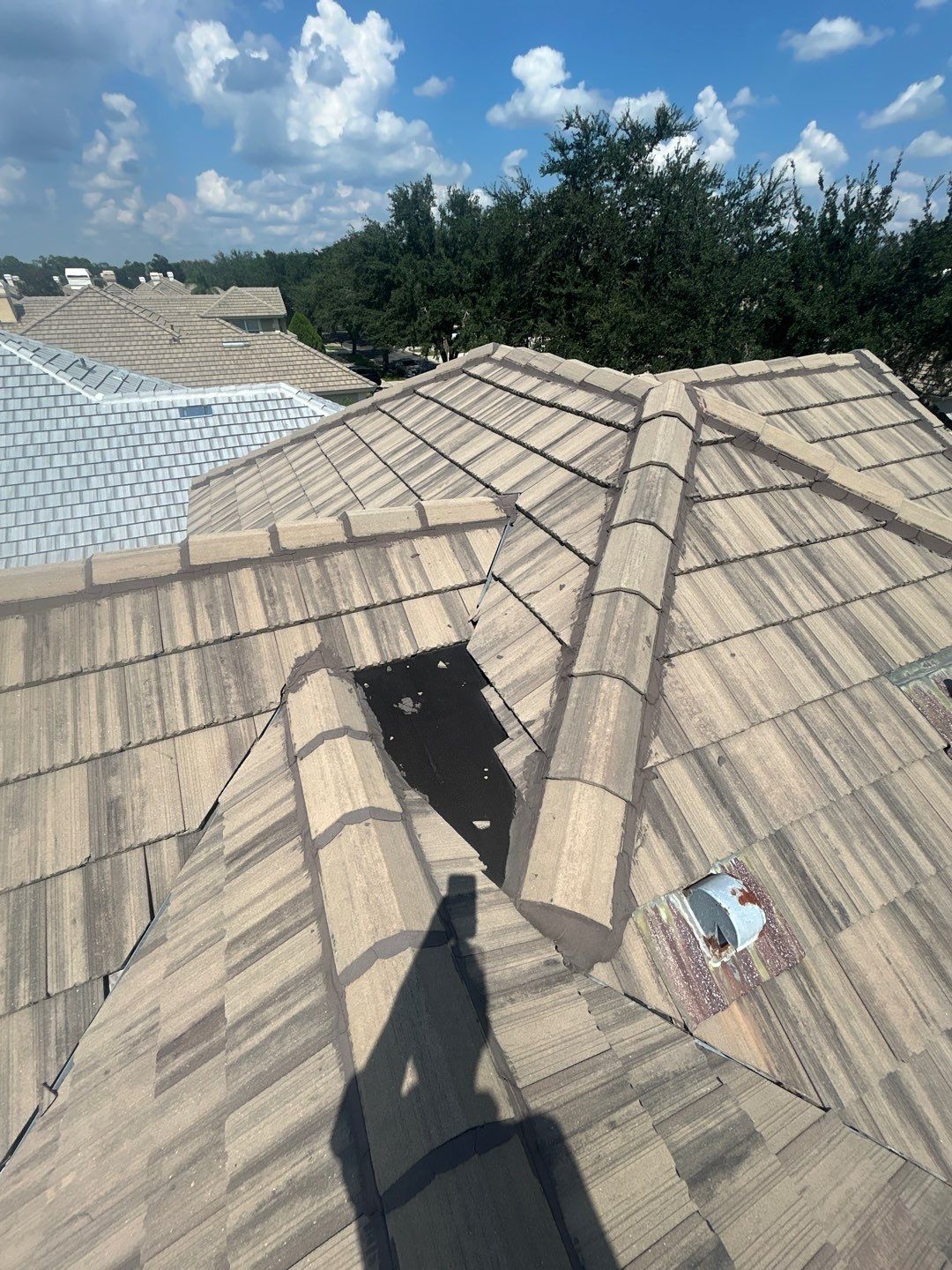 Concrete Tile Roof Repair and Gutter Maintenance in Orlando by Fortified Roofing Solutions Corp.
