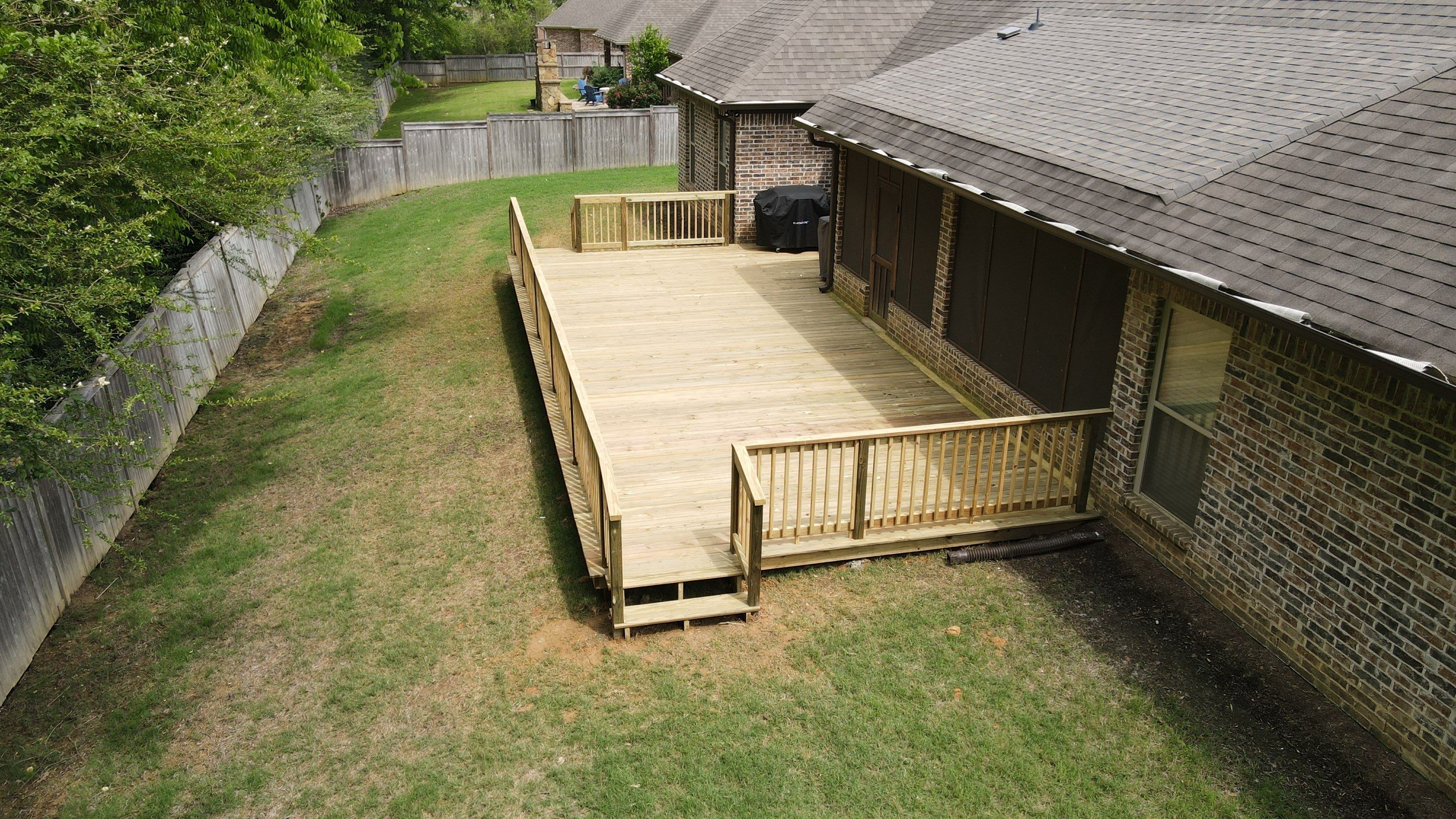 Treated Pine Deck by Roberson Construction LLC