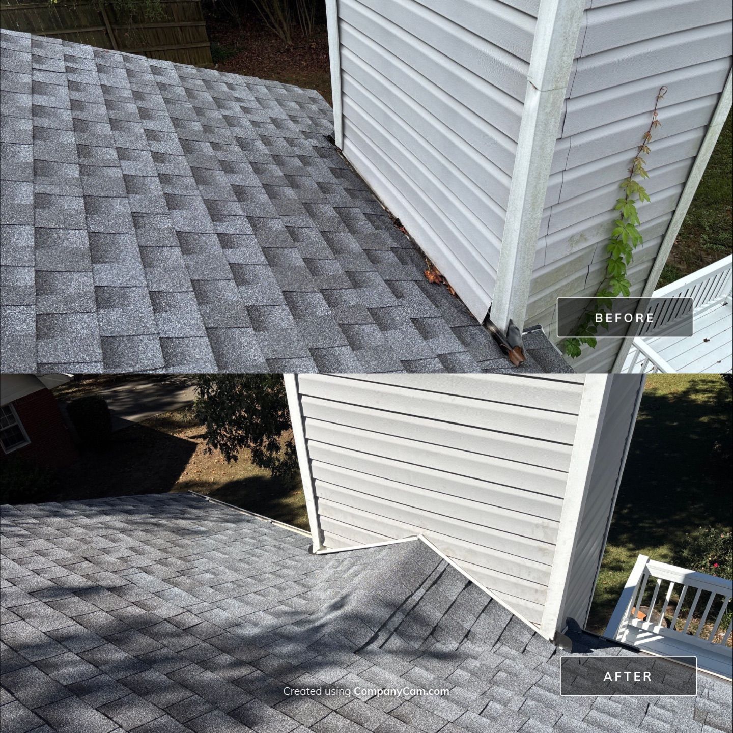 Poor roof installation by Deerfield Roofing LLC