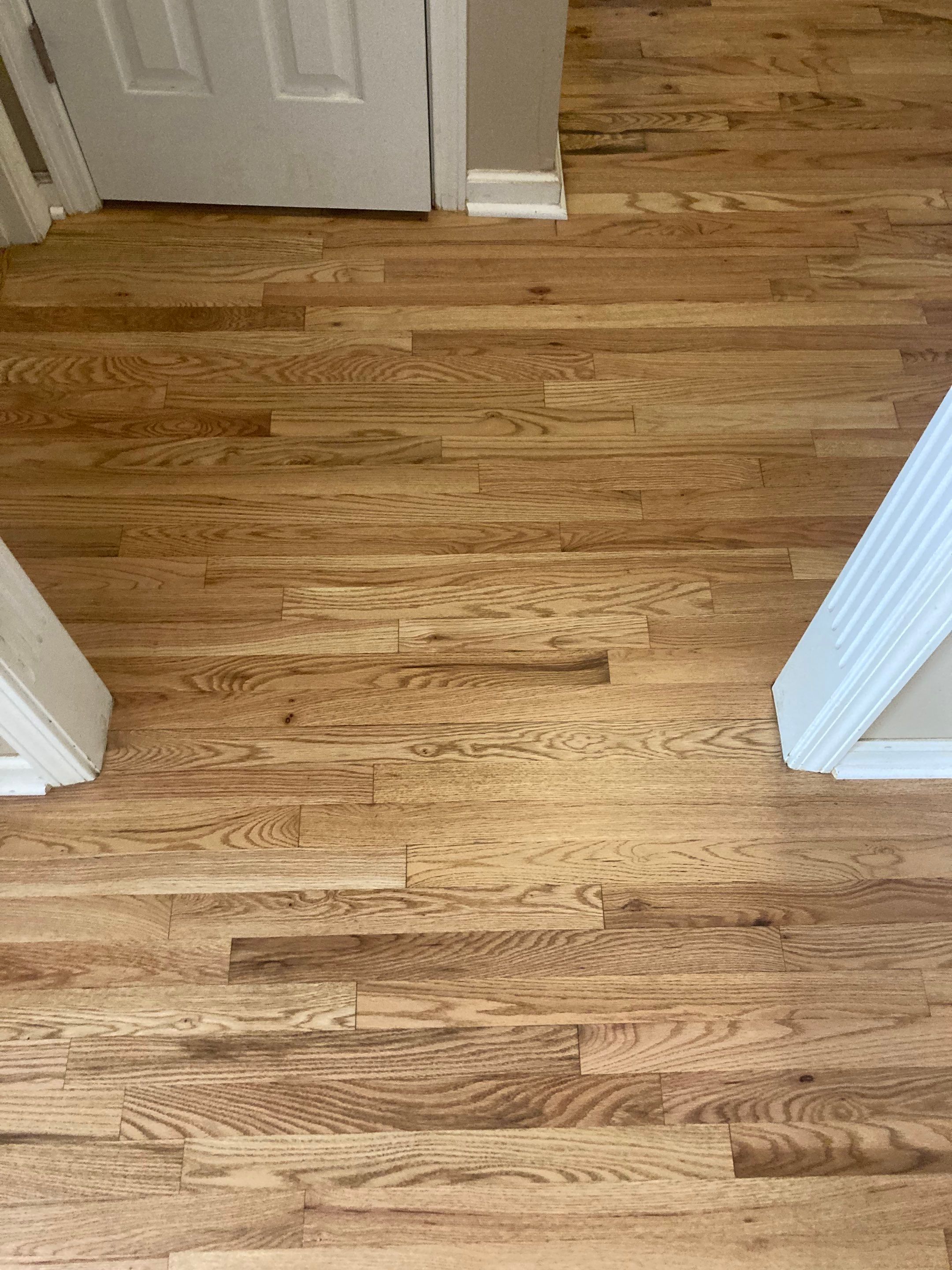 Refinish Red Oak hardwood by Footprints Floors of Nashville