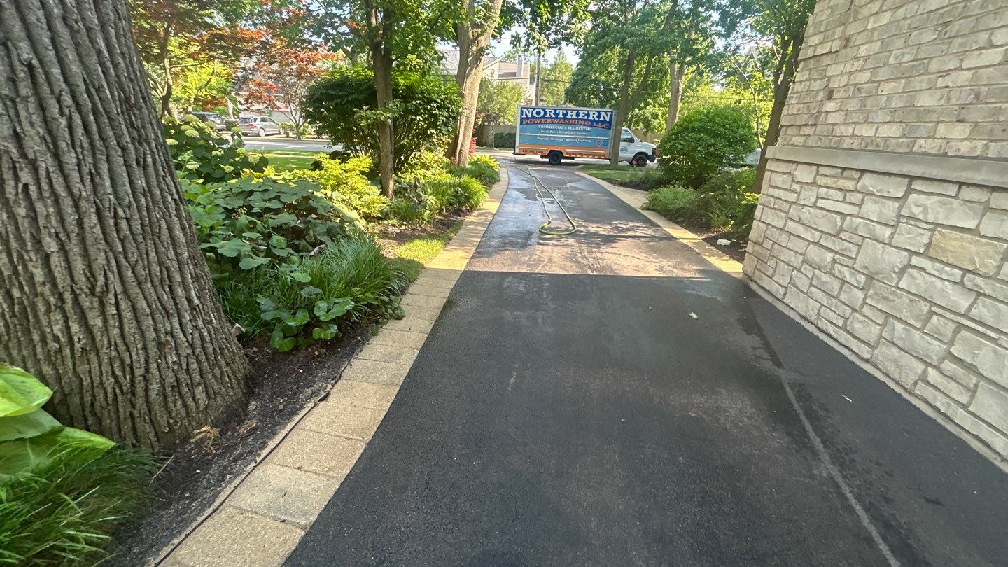 Brick paver clean, sand and seal.  using surebond SB-8700 by Northern Power Washing LLC.