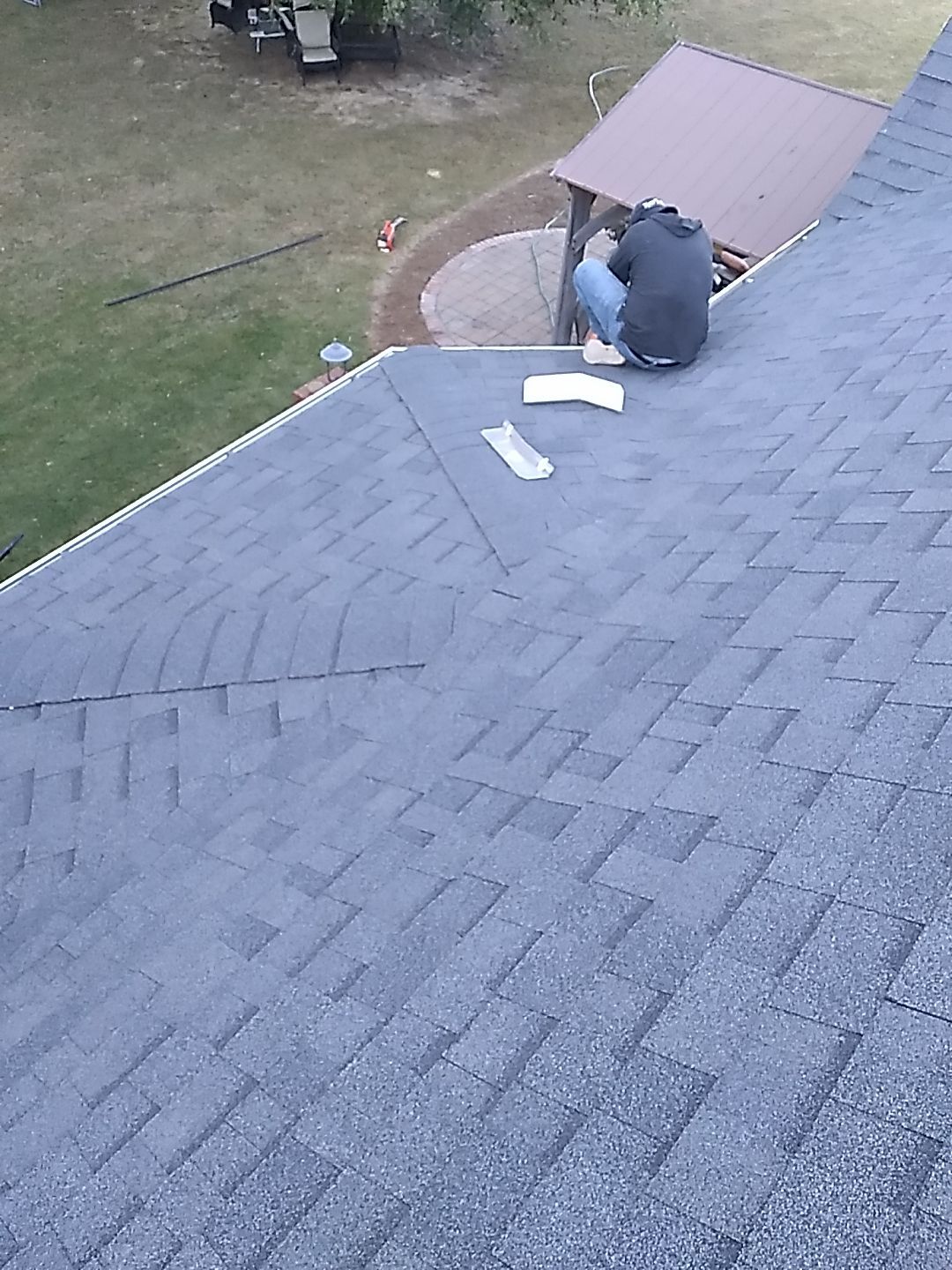 Residential Roofing Installation using Owens Corning Oakridge- Williamsburg Gray by Indigo State Roofing