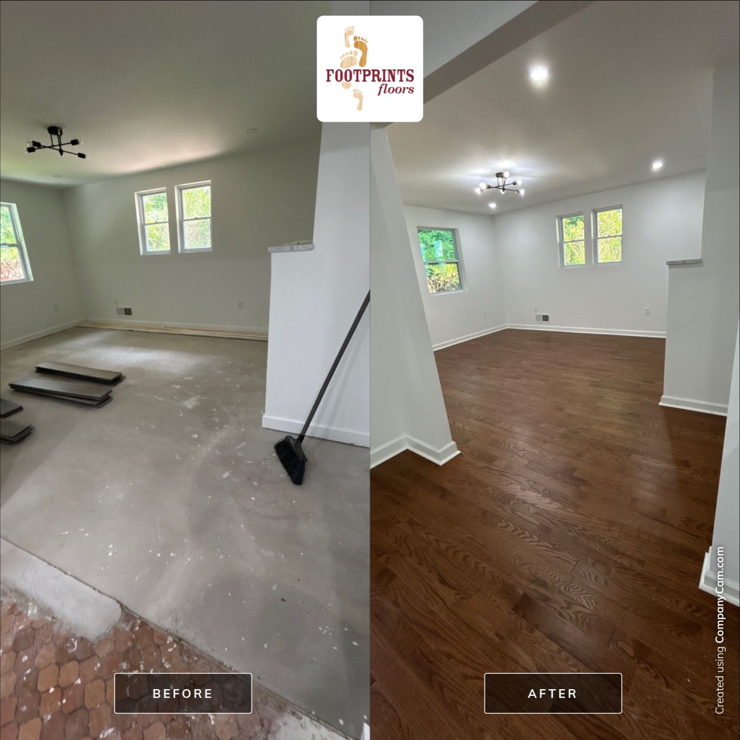 Replaced LVP with timeless solid oak by Footprints Floors of East Atlanta
