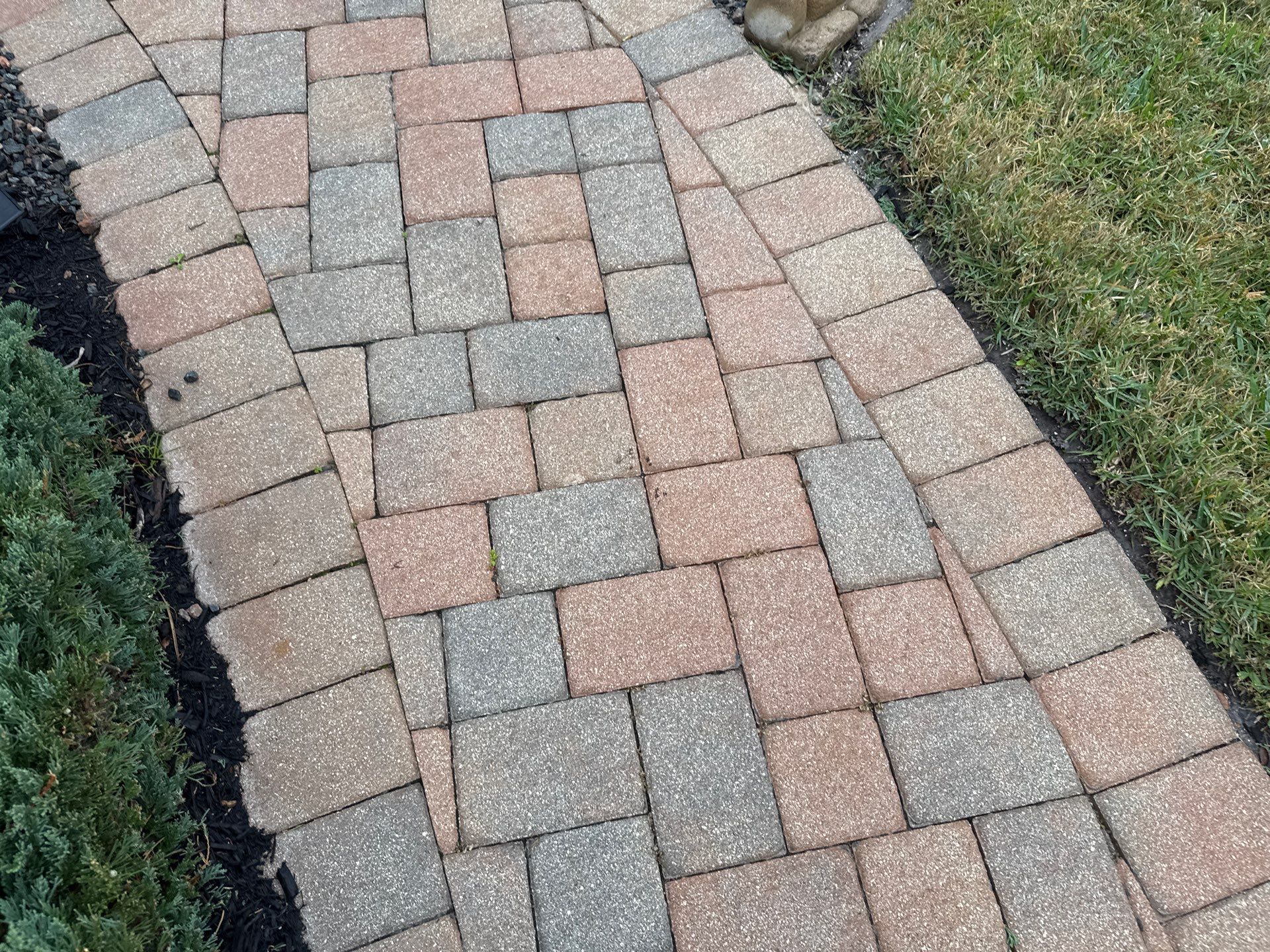 Oil & Tar Removal from Paver Driveway & Entryway by Sunshine AquaWash