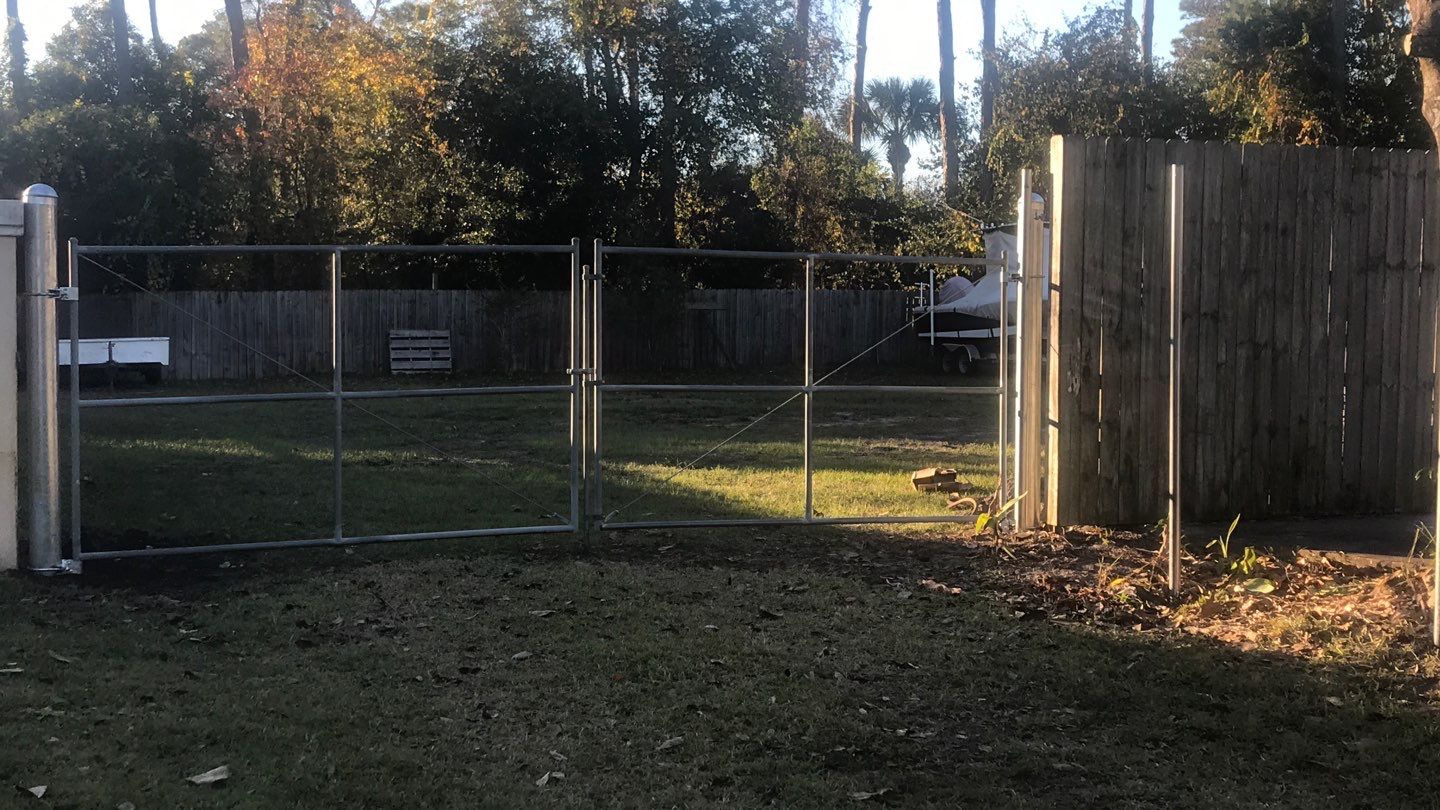 8' PRIVACY WOOD WITH 2 3/8 POUNDED POST  by Hip Square Fence Inc.