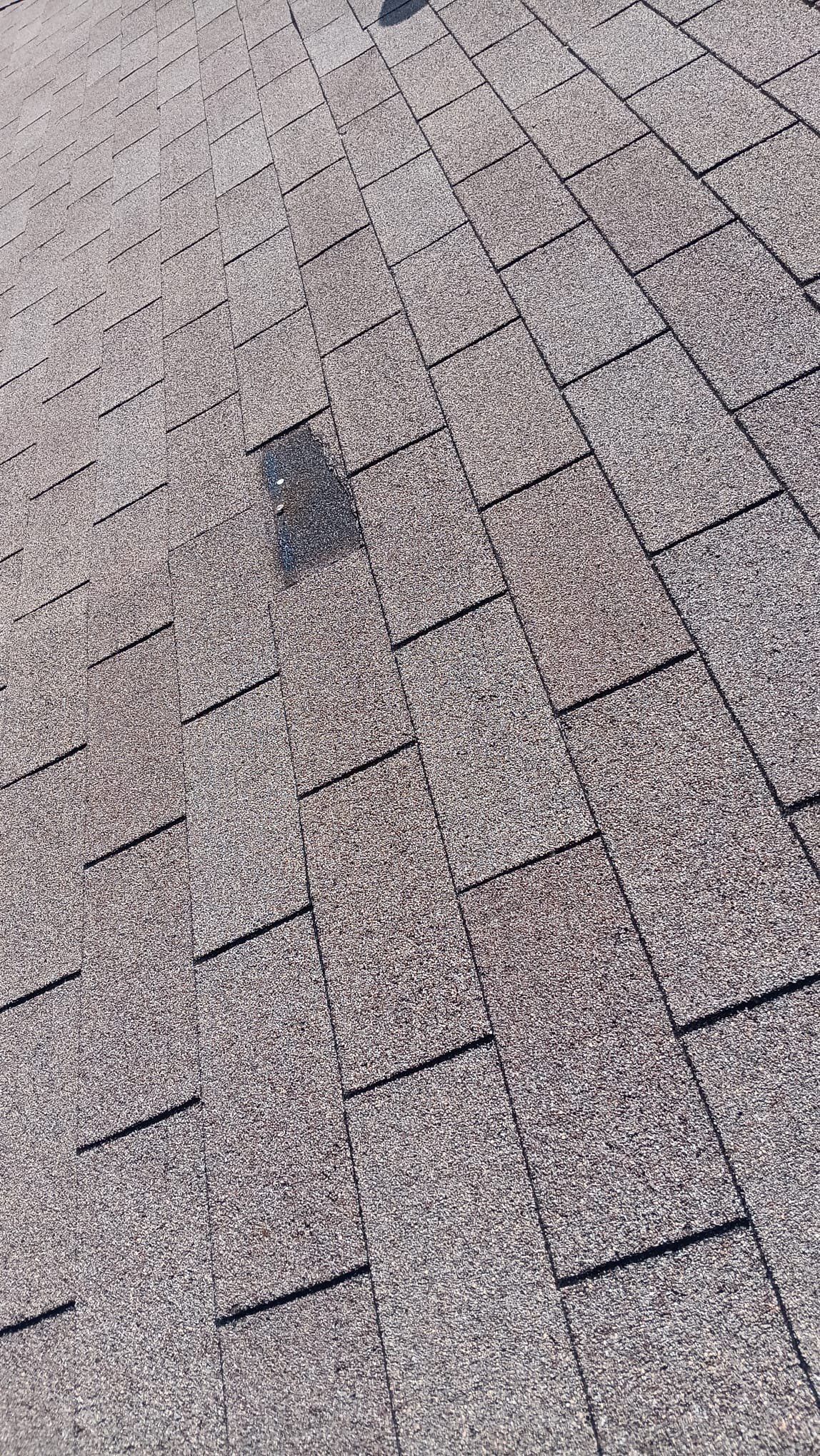 Hail Damage using Owen's Corning Duration (Lifetime) Shingles by Roof Repair Company