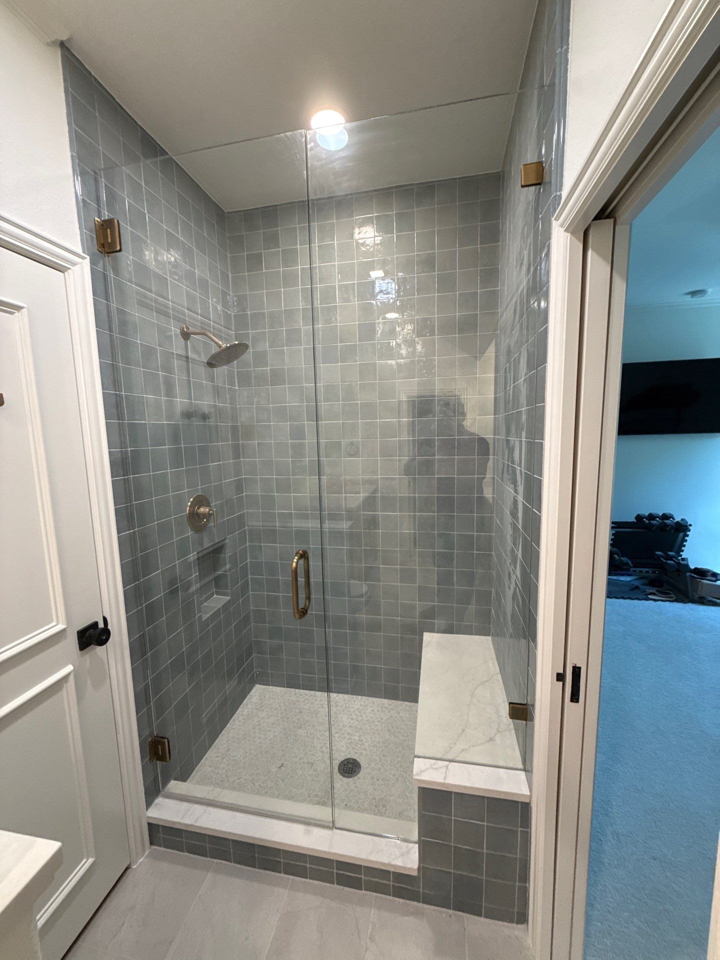 Frameless Shower and Glass Walls  by Richardson Glass & Mirror