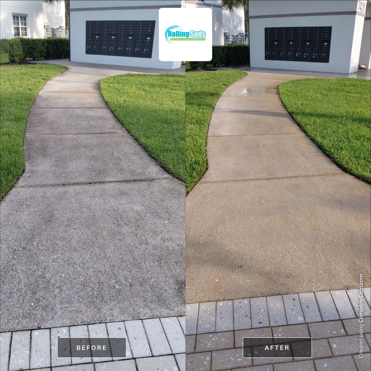 Apartment Flat Work by Rolling Suds Power Washing of Naples - Fort Myers