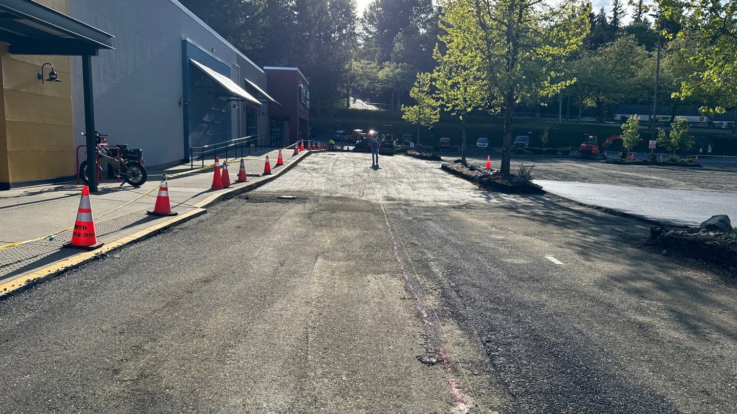 Colliers - Woodinville New Asphalt Parking Lot by Jireh Asphalt & Concrete Inc 