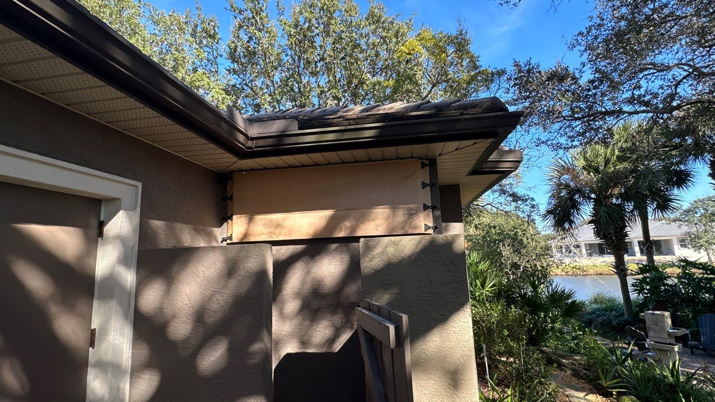 Hurricane Fabric - Tan  by Smart Guard Shutters