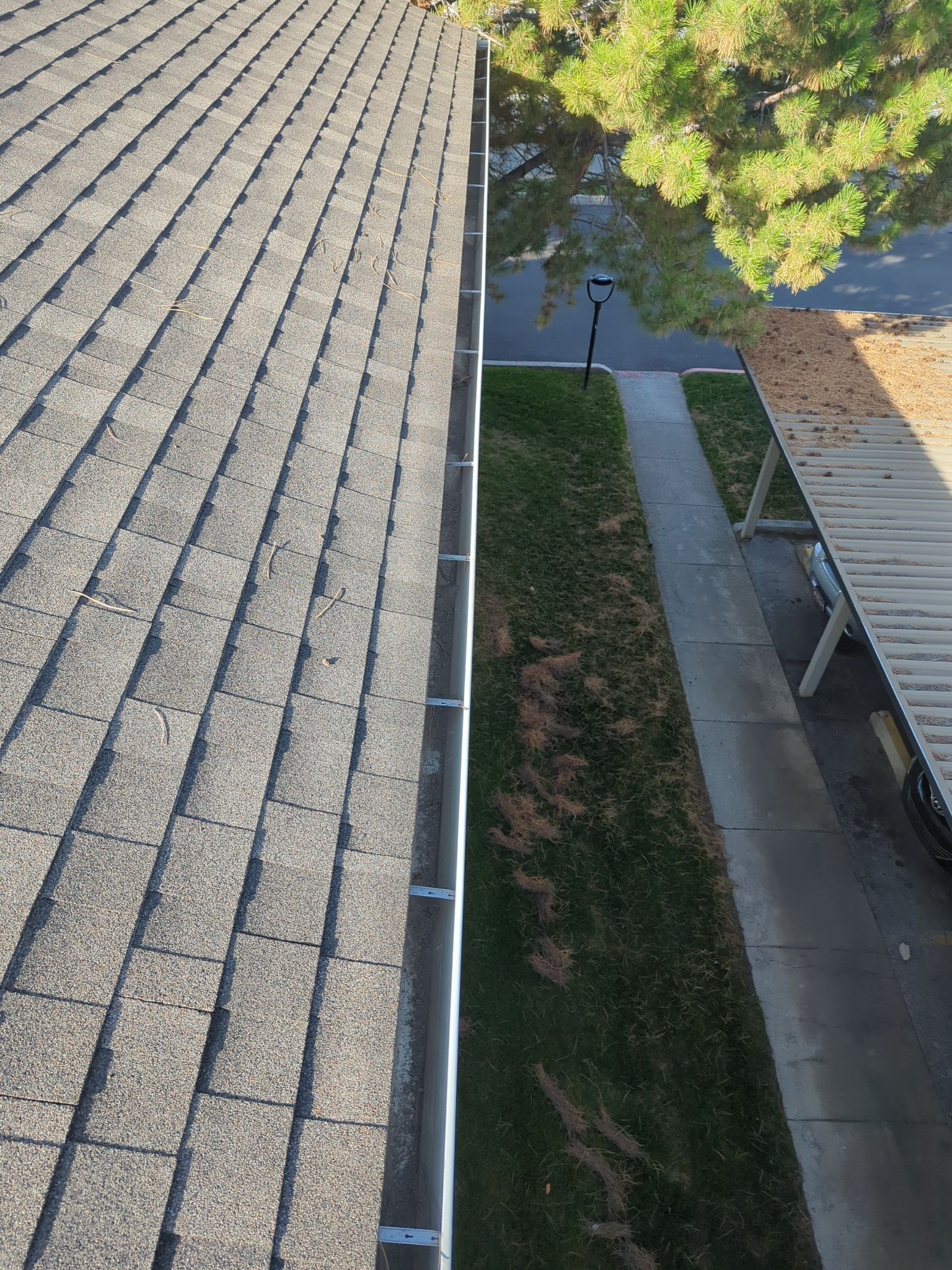Commercial gutter cleaning Idaho Falls & Pocatello, ID	 after photo with clean gutters
