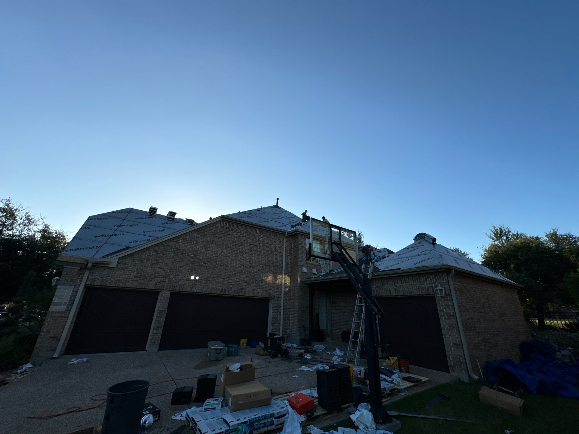 Residential Roofing Installation using IKO, Cambridge in Weathered Wood by Oakwood Roofing and Construction, LLC