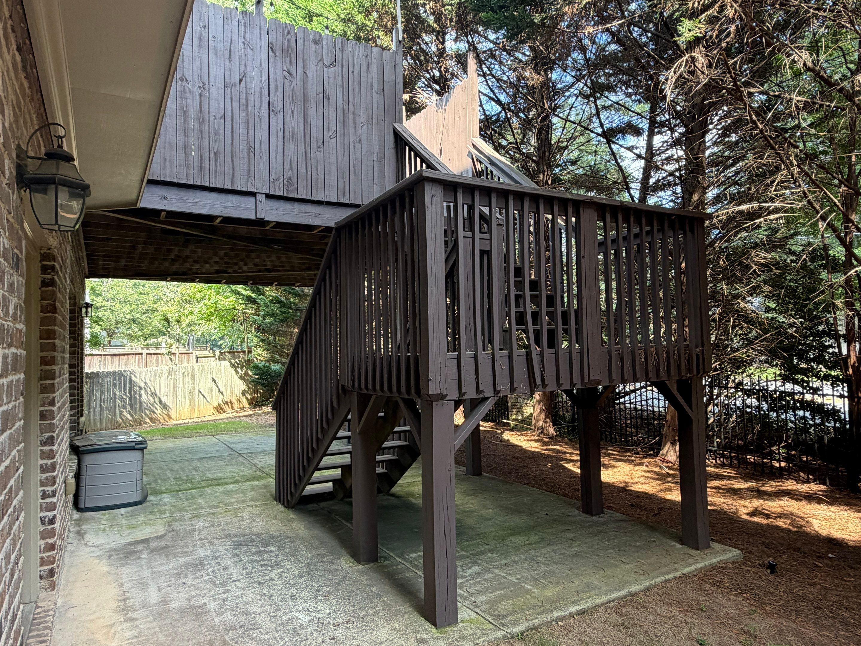 Decatur, GA Deck Resurface and Privacy Wall Build Using Pressure Treated Pine by Nelson Exteriors 
