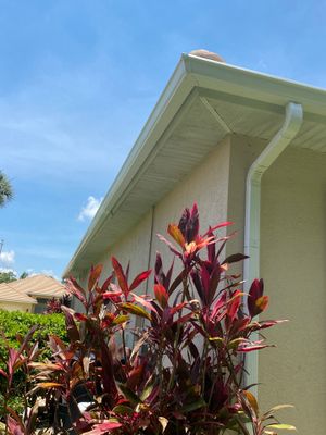 Seamless Gutter Upgrade Before & After in Bonita Springs FL