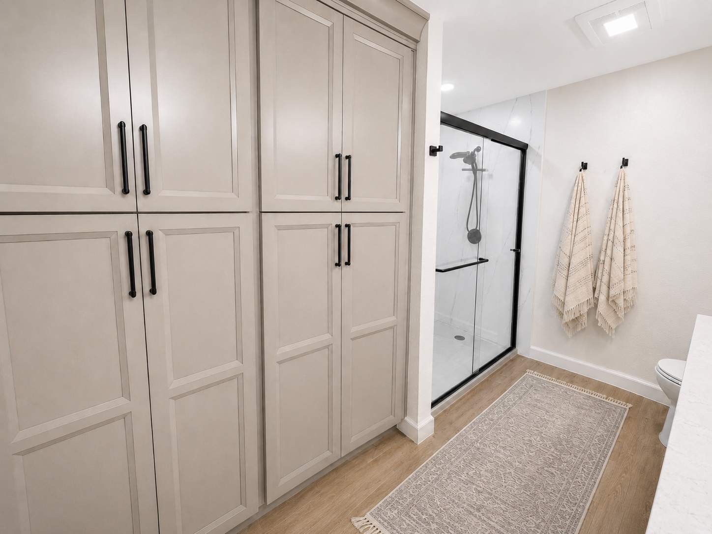 Northwest San Antonio Bathroom Remodel with Custom Storage & Walk-In Shower by Legacy Bath and Kitchen