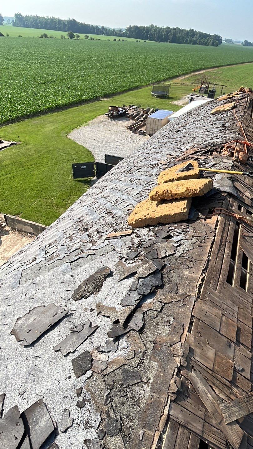 Barn Roofing Installation using GAF Timberline HDZ Charcoal by Nitro Roofing and Construction
