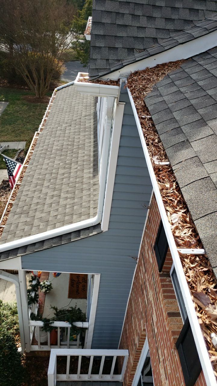 Gutter Cleaning using water by Power Wash Masters LLC